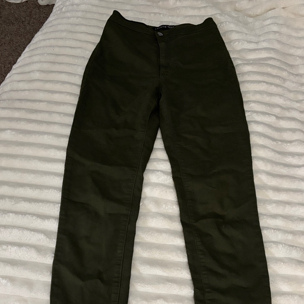 Fashion Nova Dark Green high waisted jeans